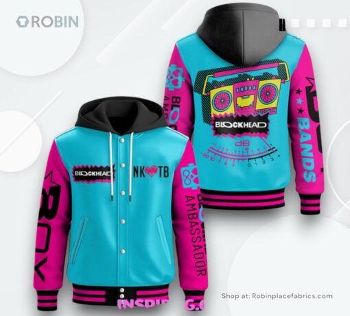 New Kids On The Block Blockhead Hooded Varsity Jacket