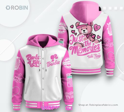 Nicki Minaj Barbie For Life Hooded Varsity Jacket