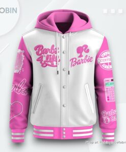 Nicki Minaj Barbie For Life Hooded Varsity Jacket