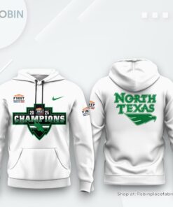 North Texas Mean Green 2025 First Responder Bowl Champions Hoodie