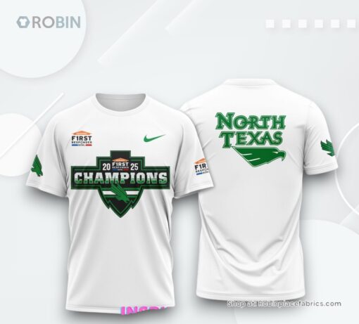 North Texas Mean Green 2025 First Responder Bowl Champions T Shirt