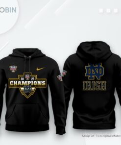 Notre Dame Fighting Irish 2025 Allstate Sugar Bowl Champions Black Hoodie