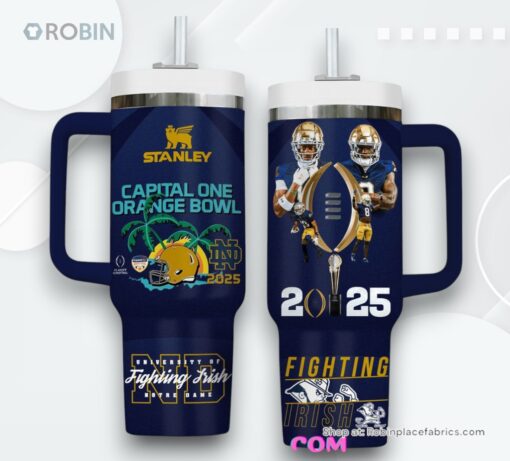 Notre Dame Fighting Irish Capital One Orange Bowl 2025 Stanley Tumbler Cup