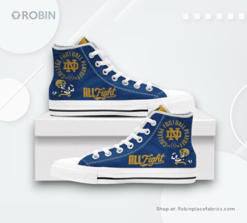 Notre Dame Fighting Irish College Football Playoff 2024 25 Canvas Shoes