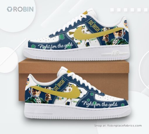 Notre Dame Fighting Irish Fight For The Gold Nike Air Force 1 Sneaker
