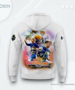 Notre Dame Fighting Irish Orange Bowl Champions 2025 White Hoodie