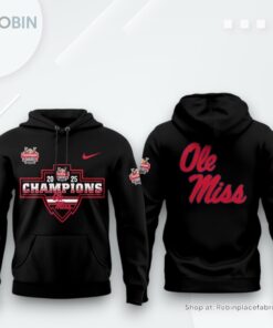 Ole Miss 2025 TaxSlayer Bowl Champions Nike Black Hoodie