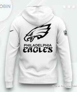 Philadelphia Eagles Super Bowl LIX Opening Night Tech White Hoodie