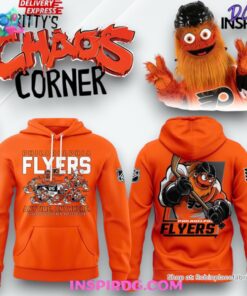 Philadelphia Flyers Gritty’s Chaos Corner Special Orange Hoodie
