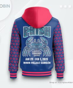 Phish Riviera Maya 2025 Hooded Varsity Jacket