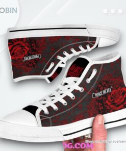 Pierce The Veil Rose Limited Edition High Top Canvas Shoes Pierce The Veil Rose Limited Edition High Top Canvas Shoes