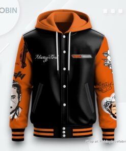 Post Malone Signature Flames Hooded Varsity Jacket
