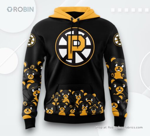 Providence Bruins Teddy Bear Black Hoodie