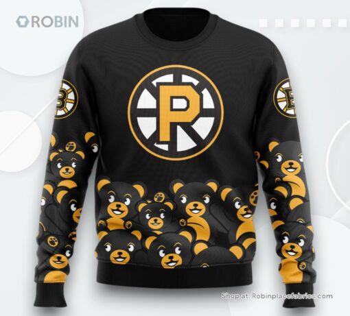 Providence Bruins Teddy Bear Black Sweatshirt, Sweater