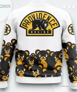 Providence Bruins Teddy Bear White Sweatshirt, Sweater