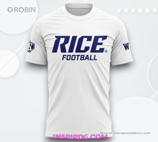 Rice Owls Football 2025 White T Shirt