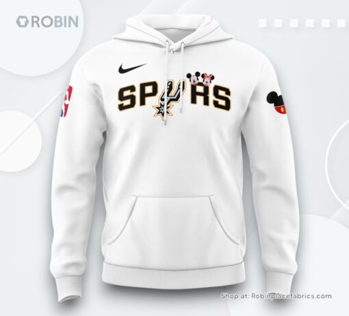 San Antonio Spurs Mickey Mouse at Dunk The Halls Game Hoodie