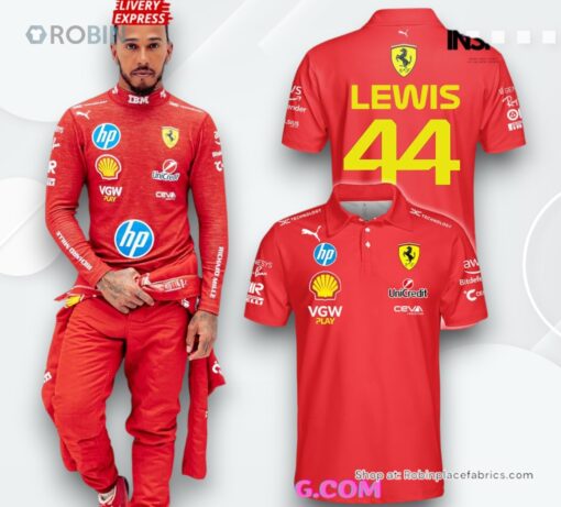 Scuderia Ferrari F1 Lewis 44 Special Polo Shirt