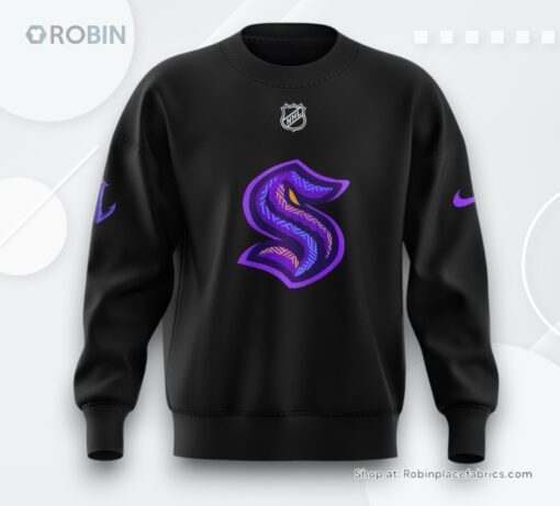 Seattle Kraken Black Hockey History Night Game 2025 Special Sweatshirt, Sweater