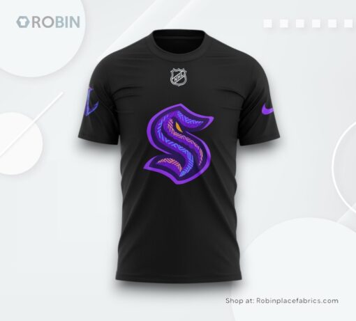 Seattle Kraken Black Hockey History Night Game 2025 Special Shirt