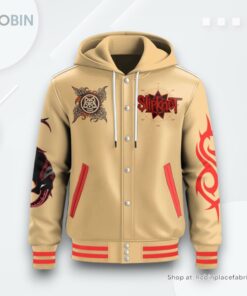 Slipknot Rock Band Limited Edition Hooded Varsity Jacket Slipknot Rock Band Limited Edition Hooded Varsity Jacket