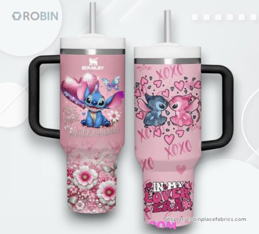 Stitch Be Mine Valentine Stanley Tumbler Cup