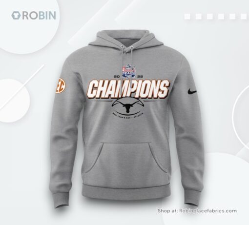 Texas Longhorns Chick fil A Peach Bowl 2025 Gray Hoodie