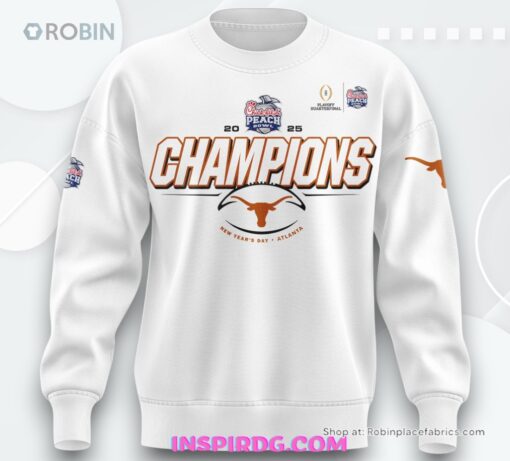 Texas Longhorns Chick fil A Peach Bowl 2025 White Sweatshirt, Sweater