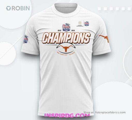 Texas Longhorns Chick fil A Peach Bowl 2025 White Shirt