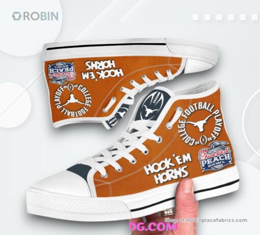 Texas Longhorns Peach Bowl Converse Canvas Shoes
