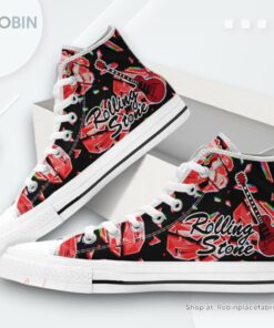 The Rolling Stones Limited Edition Converse Hightop Canvas Shoes The Rolling Stones Limited Edition Converse Hightop Canvas Shoes