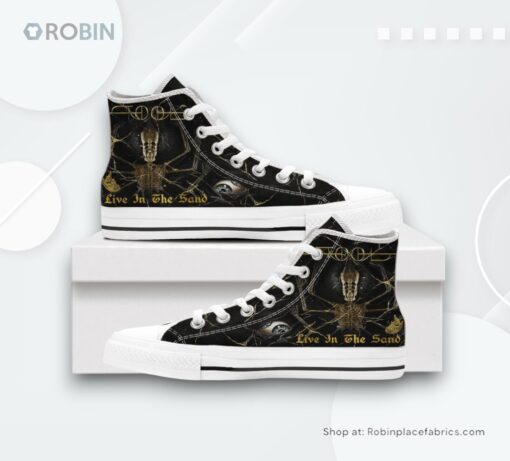 Tool Live In The Sand Limited Edition High Top Canvas Shoes