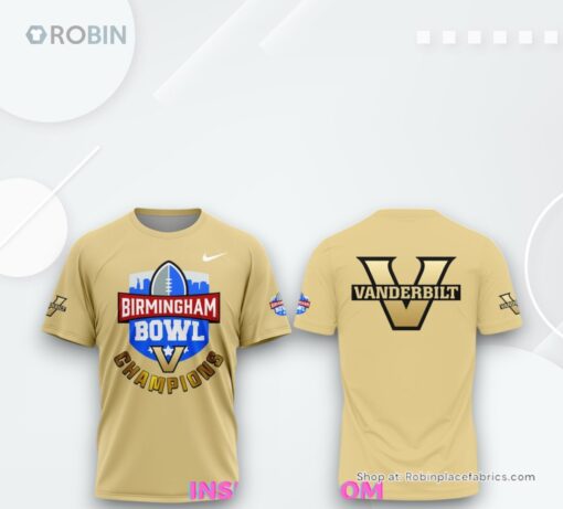 Vanderbilt Commodores Birmingham Bowl Champions Special Shirt