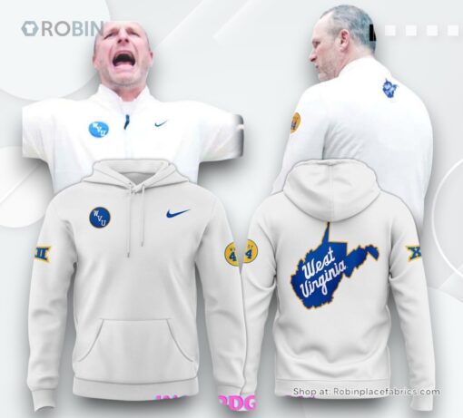 West Virginia Mountaineers Coach Darian DeVries West 44 Hoodie