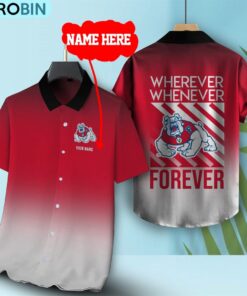 Wherever Whenever Fresno State Bulldogs Forever Hawaiian Shirt Wherever Whenever Fresno State Bulldogs Forever Hawaiian Shirt