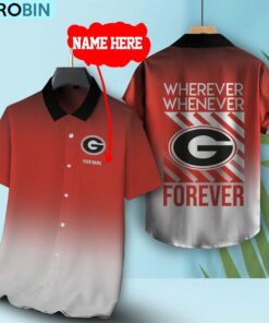 Wherever Whenever Georgia Bulldogs Forever Hawaiian Shirt Wherever Whenever Georgia Bulldogs Forever Hawaiian Shirt