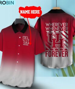 Wherever Whenever Houston Cougars Forever Hawaiian Shirt Wherever Whenever Houston Cougars Forever Hawaiian Shirt