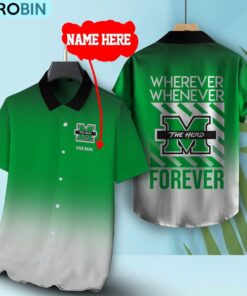 Wherever Whenever Marshall Thundering Herd Forever Hawaiian Shirt Wherever Whenever Marshall Thundering Herd Forever Hawaiian Shirt
