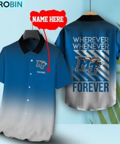 Wherever Whenever Middle Tennessee Blue Raiders Forever Hawaiian Shirt Wherever Whenever Middle Tennessee Blue Raiders Forever Hawaiian Shirt