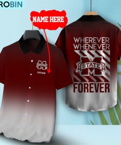 Wherever Whenever Mississippi State Bulldogs Forever Hawaiian Shirt Wherever Whenever Mississippi State Bulldogs Forever Hawaiian Shirt