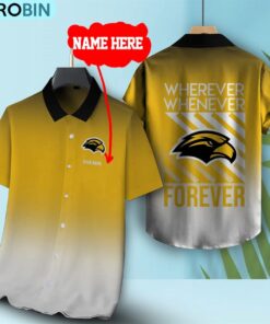 Wherever Whenever Southern Miss Golden Eagles Forever Hawaiian Shirt
