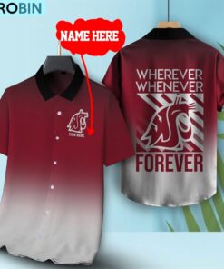 Wherever Whenever Washington State Cougars Forever Hawaiian Shirt Wherever Whenever Washington State Cougars Forever Hawaiian Shirt
