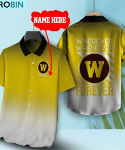 Wherever Whenever Western Michigan Broncos Forever Hawaiian Shirt Wherever Whenever Western Michigan Broncos Forever Hawaiian Shirt