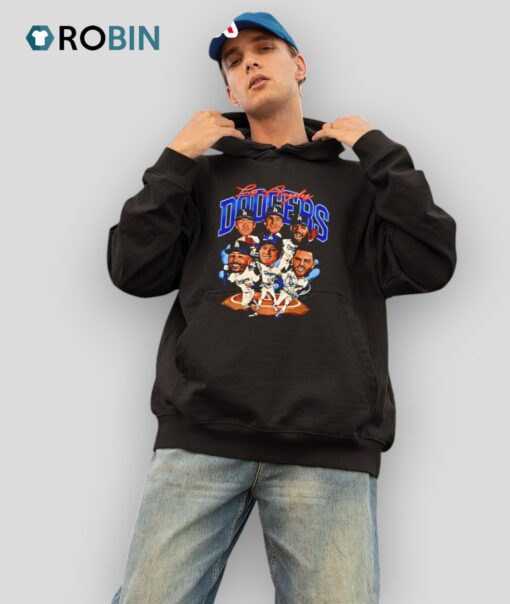 2025 Big Head Dodgers Cartoon Shirt