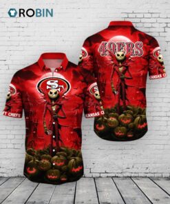 49ers Halloween Hawaiian Shirt –  Jack O’ Lantern NFL Football 49ers Halloween Hawaiian Shirt –  Jack O’ Lantern NFL Football