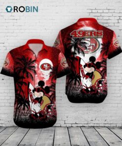 49ers Mickey Mouse Hawaiian Shirt –  Disney NFL Summer