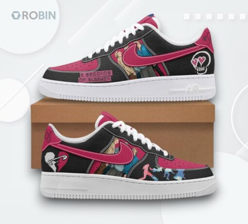 5 Seconds of Summer Air Force 1 Shoes   5SOS Fan Design Sneakers