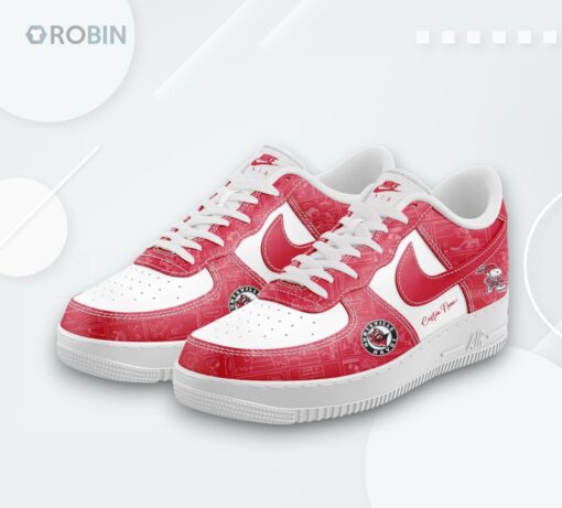 75th Anniversary Huntsville Havoc Air Force 1 Shoes with Peanuts Design