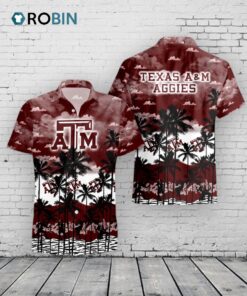 Aggies Hawaiian Shirt Palms Tree Print –  Texas A&M Aggies Hawaiian Shirt Palms Tree Print –  Texas A&M