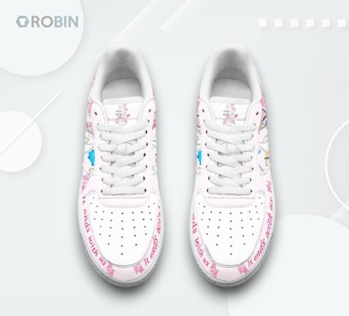 Air Force 1 Shoes – ‘It Ends With Us’ Lily Blooms Love Print Design